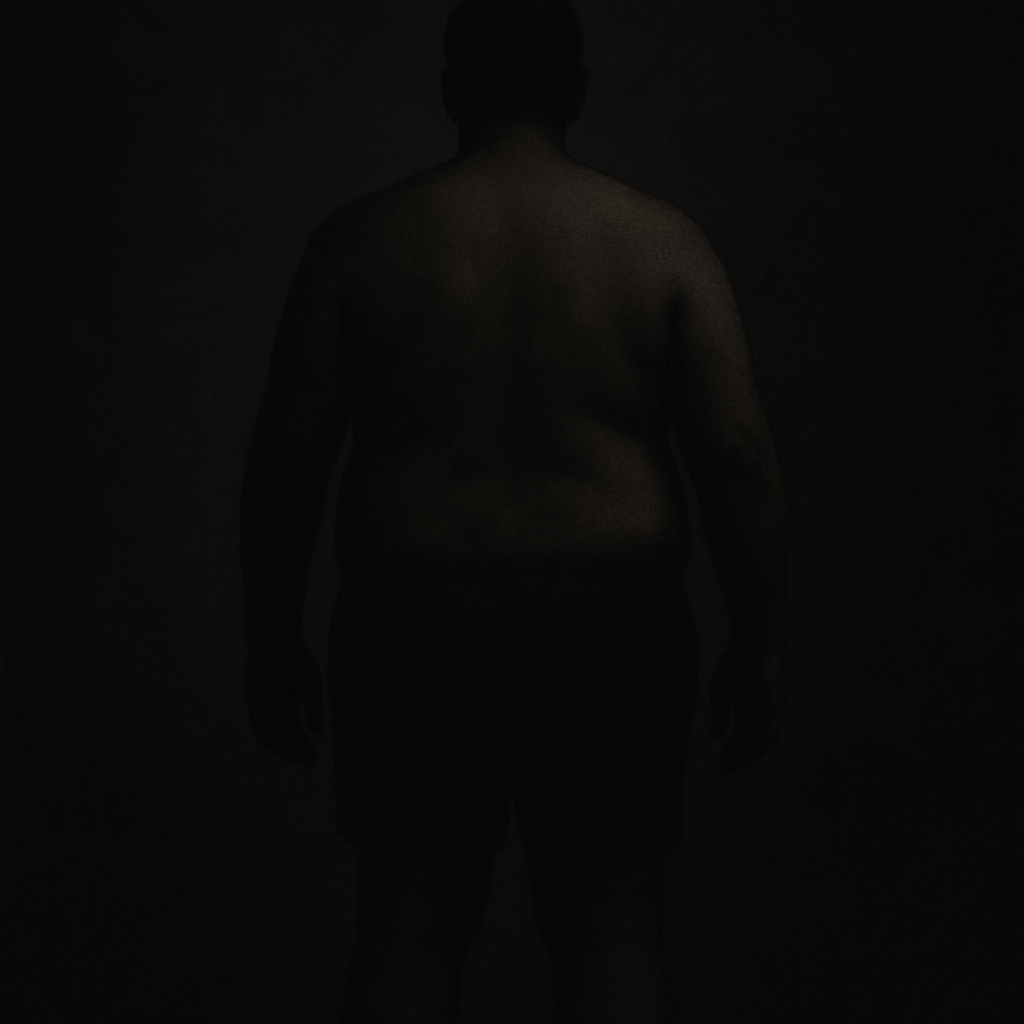 トレーニング前のシルエット（AI生成画像）